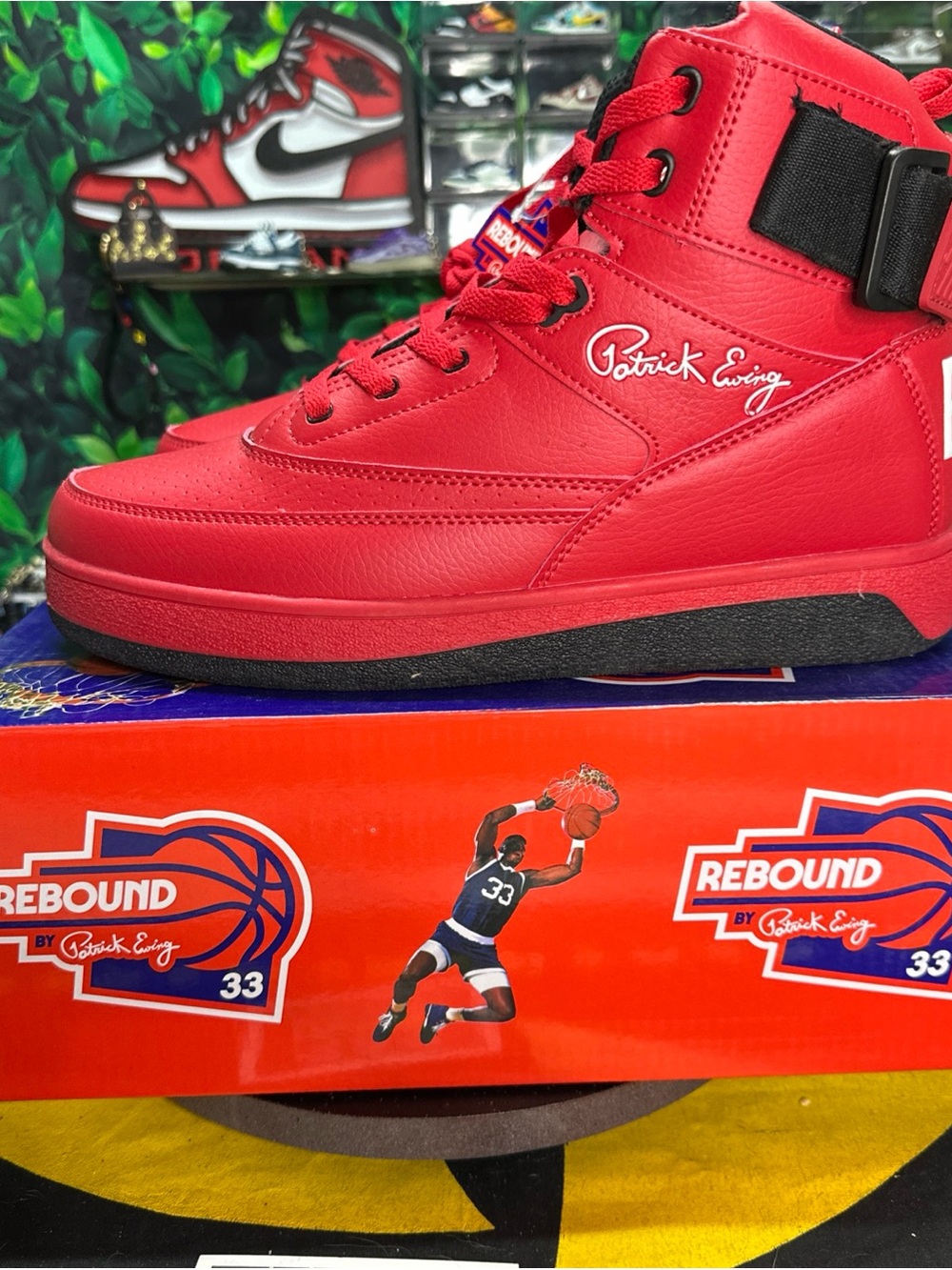 Ewing 33 Rebound High Orion Strap Red/Black Size 9M  NIB